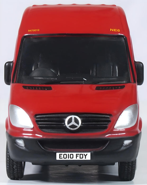 Oxford Diecast 1:76 Scale Mercedes Sprinter Van Royal Mail Front