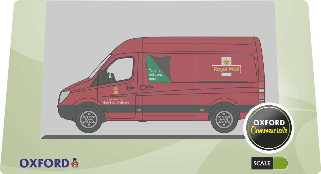 Oxford Diecast 1:76 Scale Mercedes Sprinter Van Royal Mail Pack