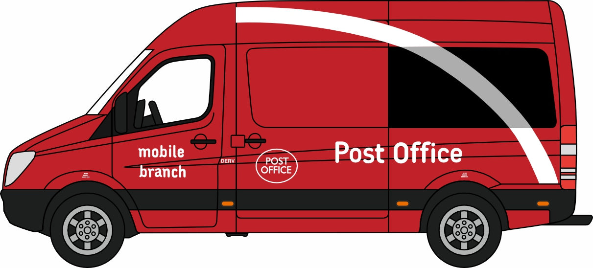 Oxford Diecast Mercedes Sprinter Mobile Post Office 1:76 Scale
