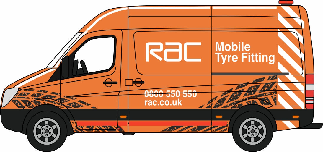 Oxford Diecast Mercedes Sprinter RAC 1:76 Scale
