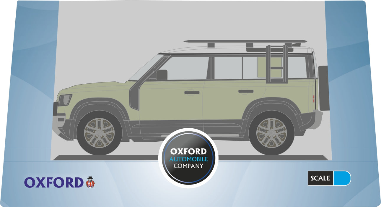 Oxford Diecast New Land Rover Defender 110 Pangea Green 76ND110003 Pack