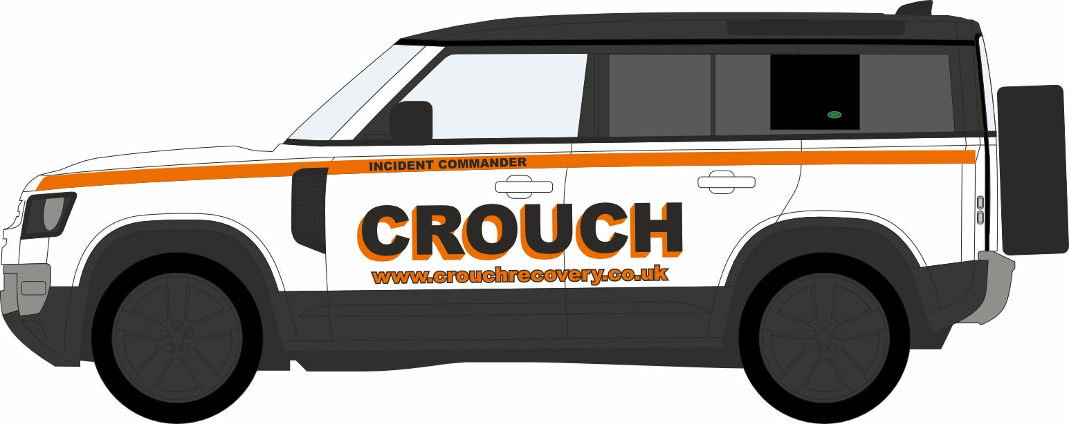 Oxford Diecast Land Rover New Defender 110 Crouch Recovery 1:76 Scale