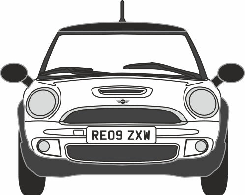 Oxford Diecast Pepper White New Mini - 1:76 Scale 76NMN002 Front