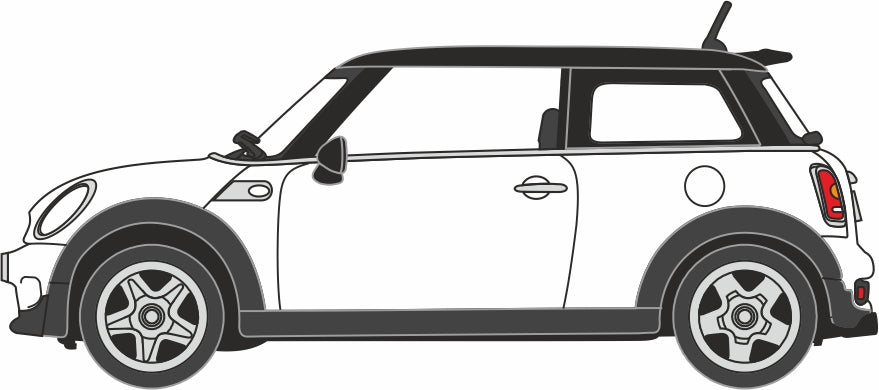 Oxford Diecast Pepper White New Mini - 1:76 Scale 76NMN002 Left