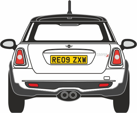 Oxford Diecast Pepper White New Mini - 1:76 Scale 76NMN002 Rear