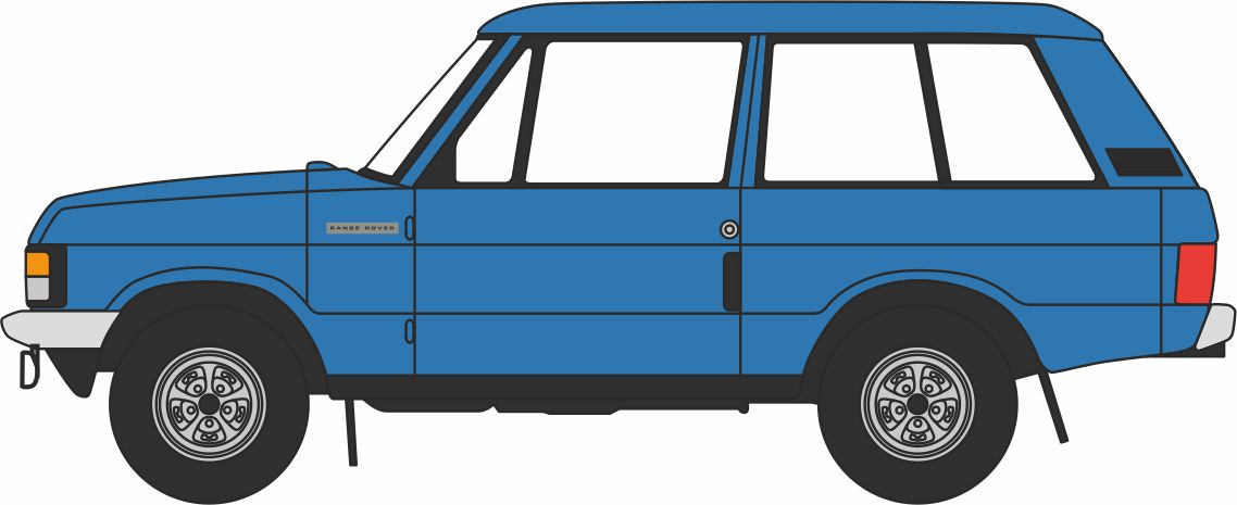 Oxford Diecast Range Rover Classic Tuscan Blue 1:76 Scale
