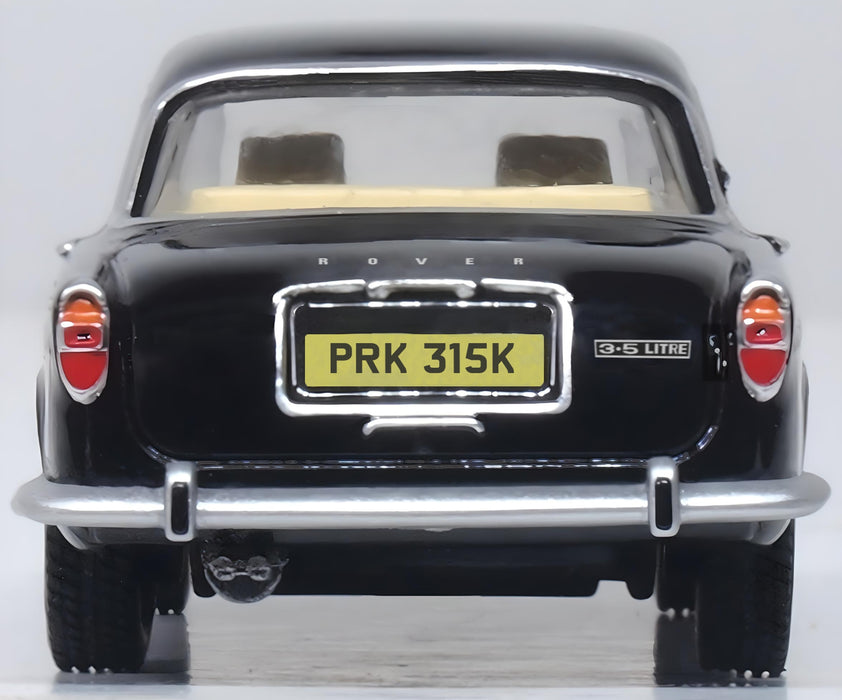 Oxford Diecast Rover P5b Black (Wilson/Thatcher) 1:76 scale - 76RP5002 rear