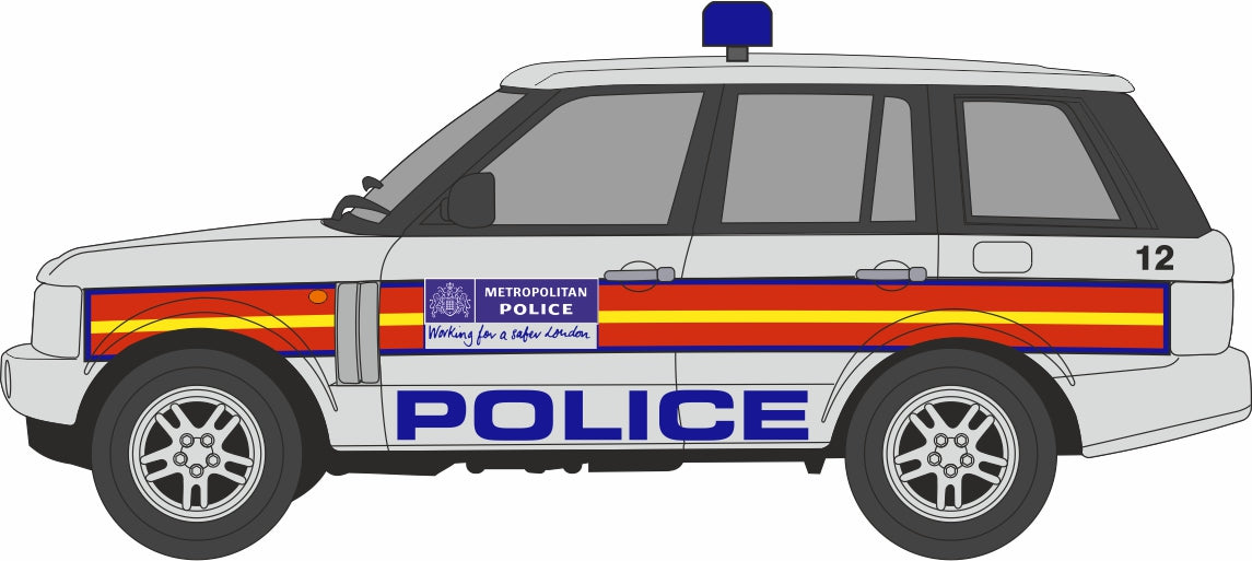 Oxford Diecast Metropolitan Police Range Rover 3rd Generation 76RR3004 1:76 Scale Left