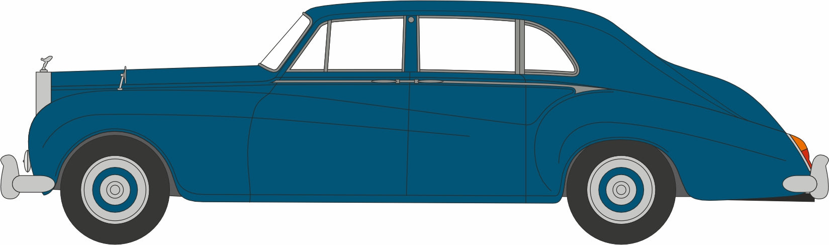 Oxford Diecast Rolls Royce Phantom 5 Windsor Blue 1:76 Scale