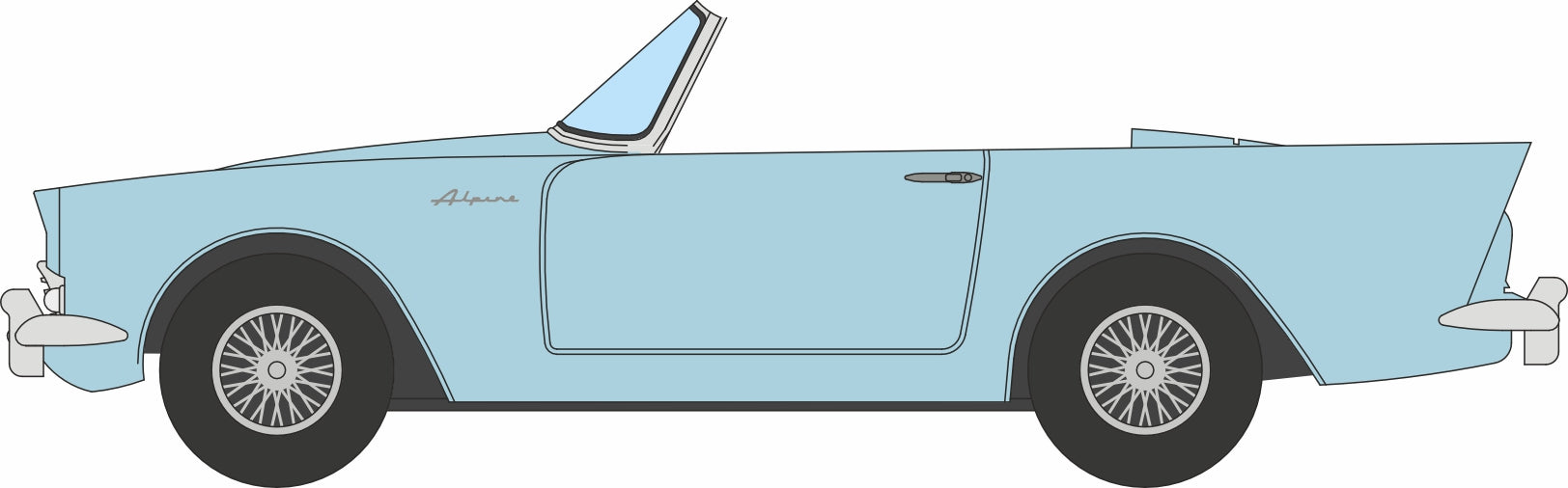 Oxford Diecast Sunbeam Alpine Series 2 (Open) Wedgewood Blue 1:76