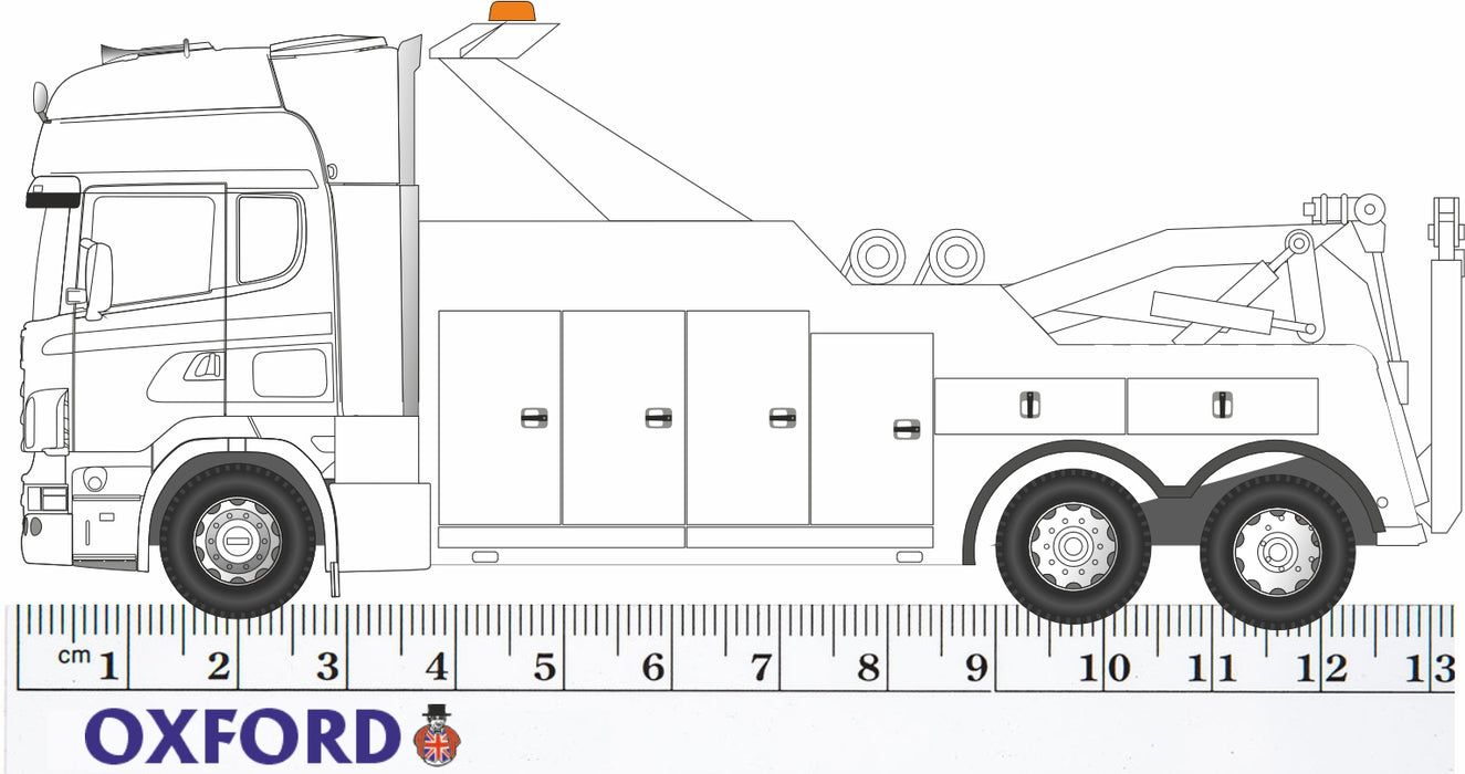 Oxford Diecast 1:76 Scale 00 Scania Topline Recovery Truck White Measurements