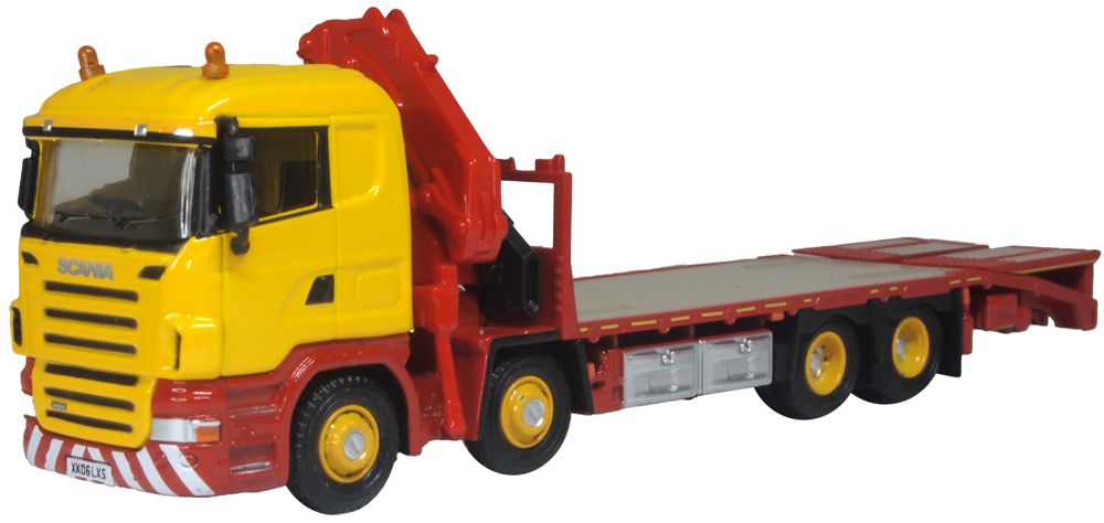 Oxford Diecast Scania Crane Lorry Yellow 1:76