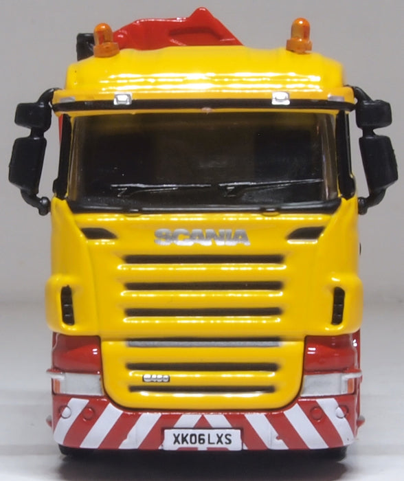 Oxford Diecast Scania Crane Lorry Yellow 1:76