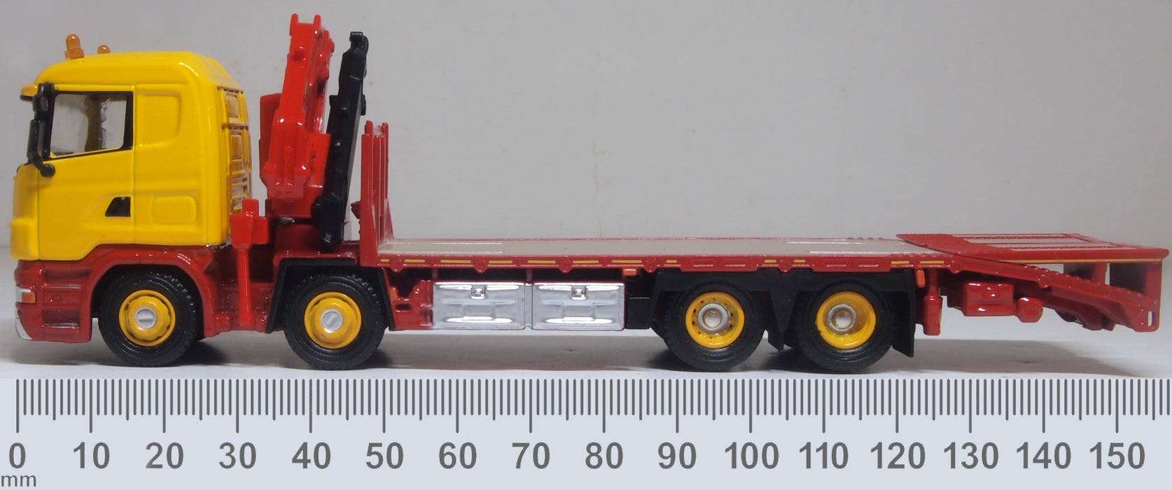 Oxford Diecast Scania Crane Lorry Yellow 1:76