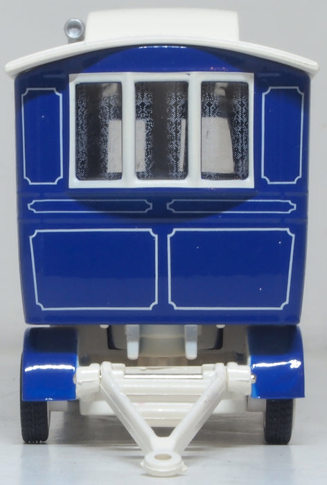 Oxford Diecast Showmans Caravan Blue/Cream 1:76