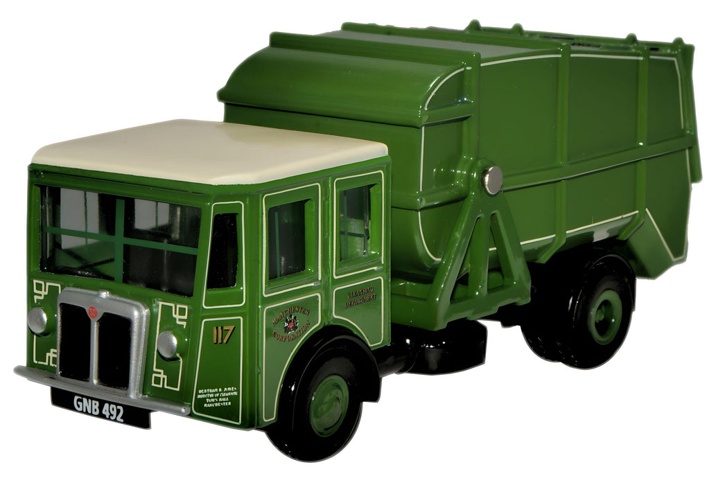 Oxford Diecast Manchester Corp Shelvoke & Drewry Dustcart - 1:76 Scale 76SD003