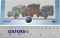 Oxford Diecast Land Rover Defender Heritage Set  - 1:76 Scale 76SET47 Set of three Measurements