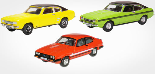 Oxford Diecast 3 Piece Ford Capri Set MK1/MK2/MK3 76SET69 76 Scale Set