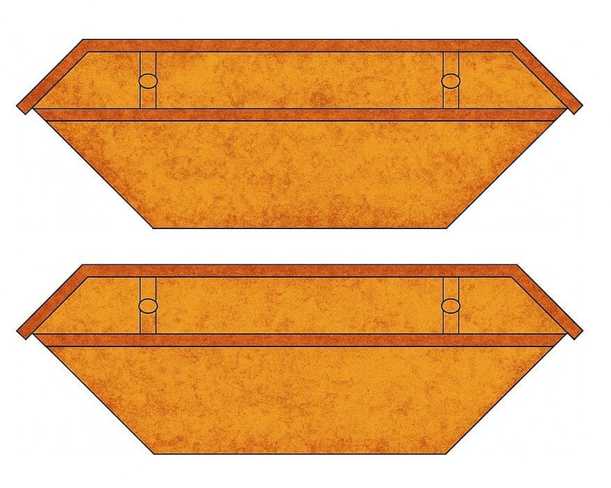 OXFORD DIECAST 1:76 Scale Skip Rusty Brown 2 Pack — Oxford Diecast