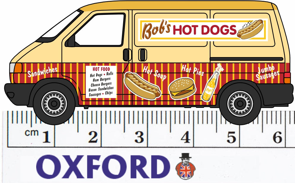 Oxford Diecast Bobs Hot Dogs VW T4 Van 76T4007 1:76 00 Scale Measurements