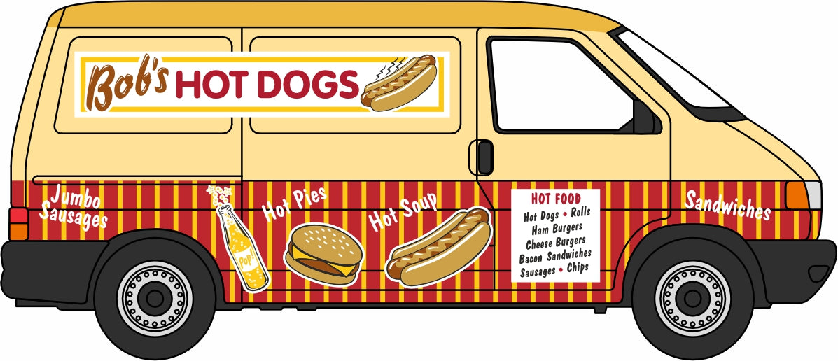 Oxford Diecast Bobs Hot Dogs VW T4 Van 76T4007 1:76 00 Scale Right