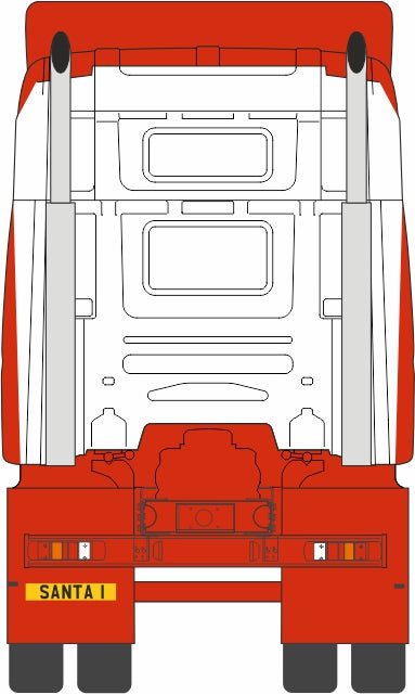 Oxford Diecast Coca Cola T Cab Box Trailer - 1:76 Scale 76TCAB004CC Rrear