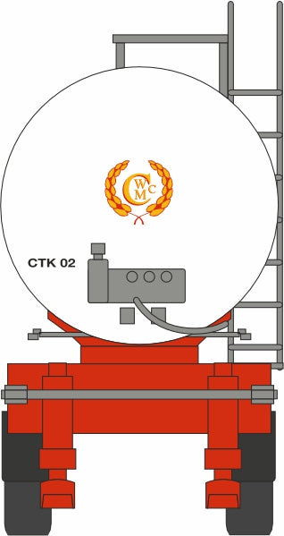 Oxford Diecast Scania T Cab Cylindrical Tanker Wilson Mccurdy 1:76 Front of Rear Trailer