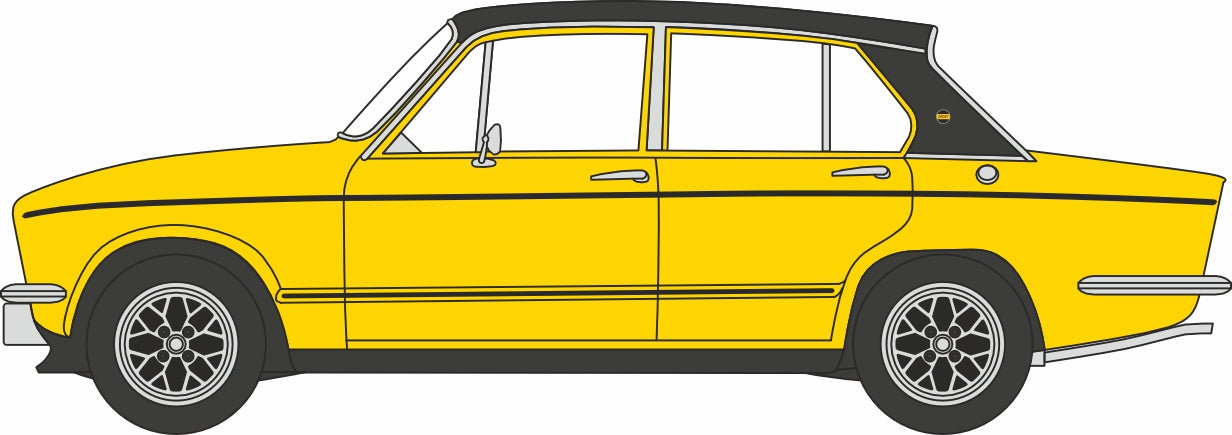 Oxford Diecast Triumph Dolomite Sprint Inca Yellow 1:76 Scale