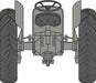 Oxford Diecast Grey Ferguson TEA Tractor - 1:76 Scale 76TEA001 Rear