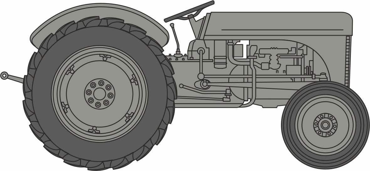 Oxford Diecast Grey Ferguson TEA Tractor - 1:76 Scale 76TEA001 Right