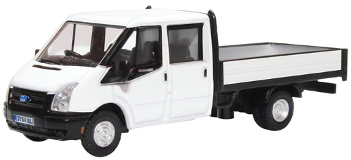 Oxford Diecast White Ford Transit Dropside 76TPU005 1:76 Scale