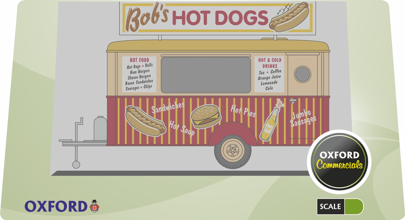 Oxford Diecast Bobs Hot Dogs Mobile Trailer - 1:76/1:87 Scale Pack