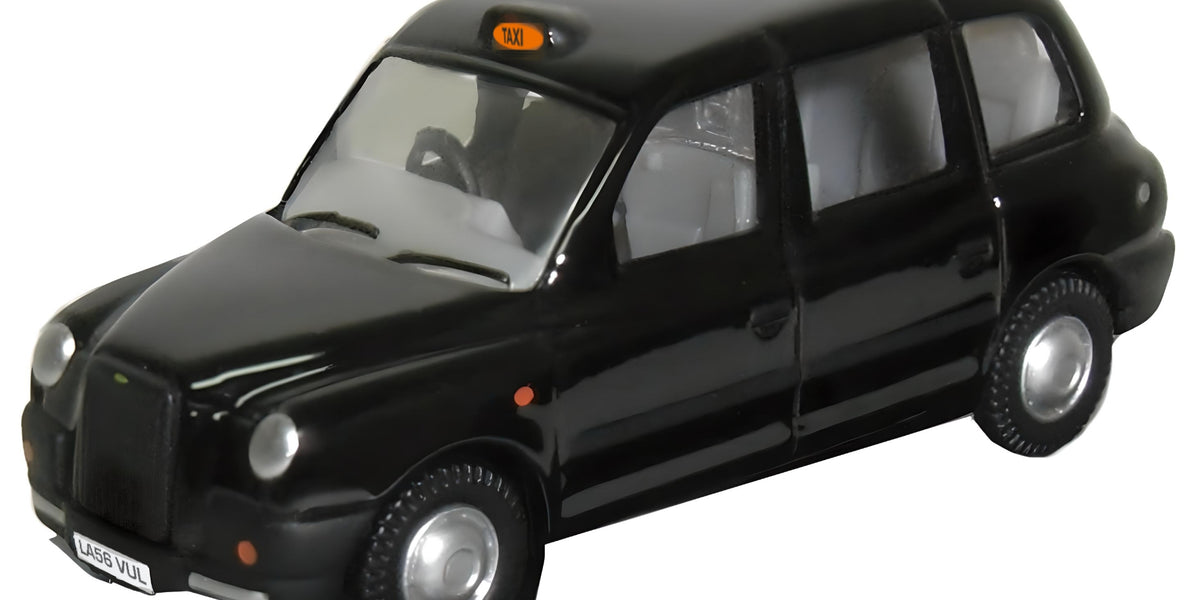 Oxford Diecast Black TX Taxi Black - 1:76 Scale