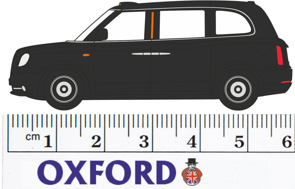 Oxford Diecast LEVC Electric Taxi Black 76TX5001 Measurement