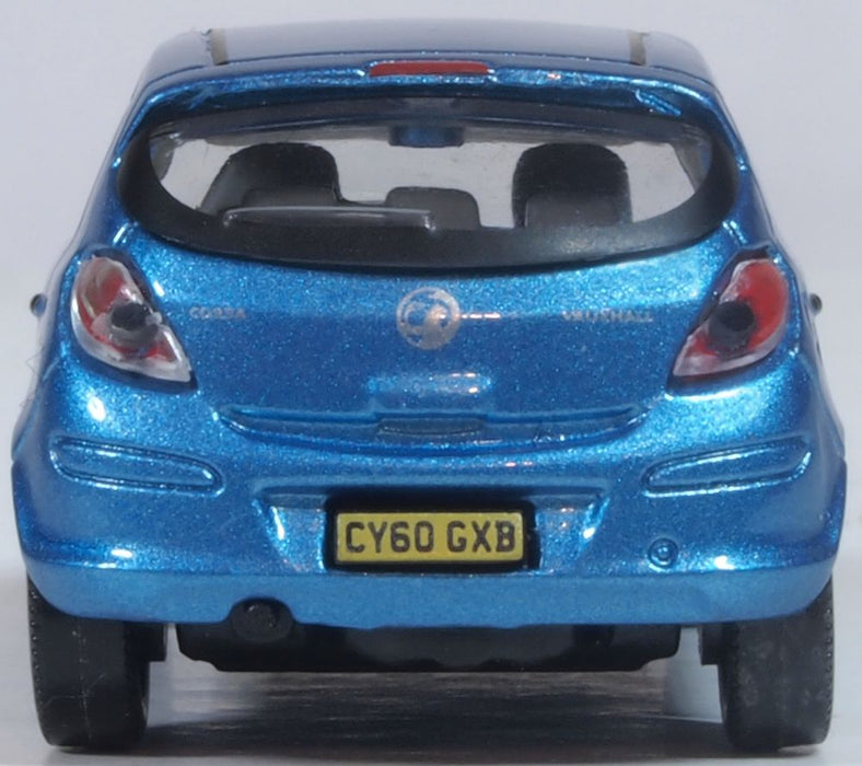 Oxford Diecast 76VC005 Vauxhall Corsa Oriental Blue 1:76 Scale Rear