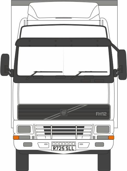 Oxford Diecast White Volvo FH Box Lorry - 1:76 Scale 76VOL01BL Front