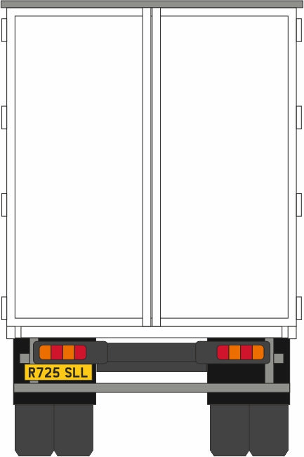 Oxford Diecast White Volvo FH Box Lorry - 1:76 Scale 76VOL01BL Rear