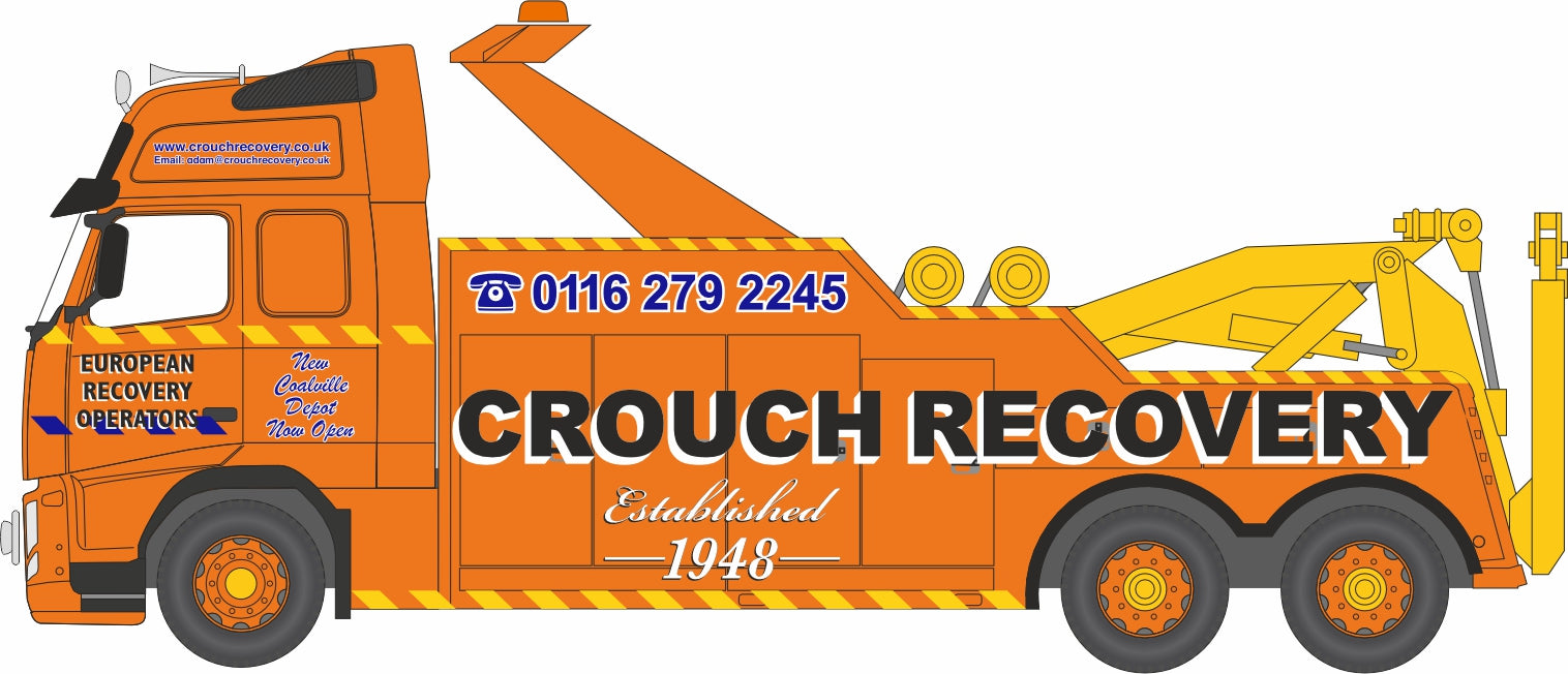 Oxford Diecast Volvo Boniface Recovery Truck Crouch Recovery 1:76