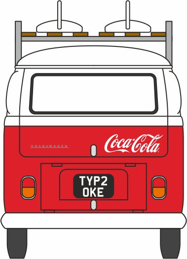 Oxford Diecast 1:76 Scale Volkswagen Bay Window Coca Cola 76VW030CC Rear