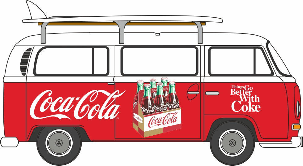 Oxford Diecast 1:76 Scale Volkswagen Bay Window Coca Cola 76VW030CC Right