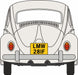 Oxford Diecast 1:76 Scale Volkswagen Beetle Lotus White 76VWB008 Rear