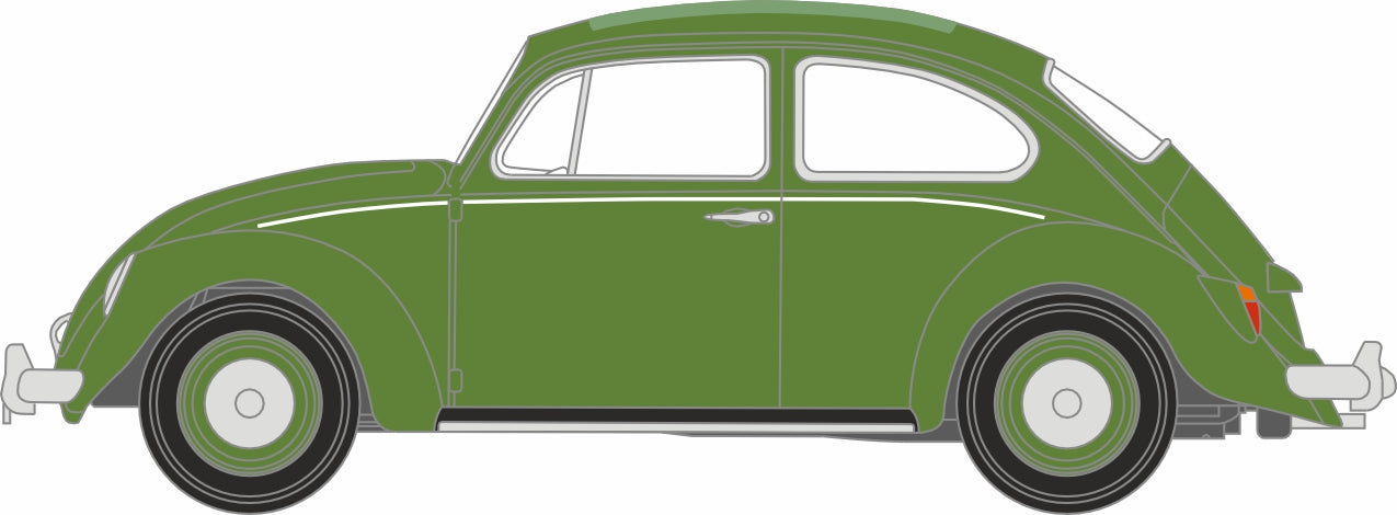 Oxford Diecast VW Beetle Rush Green 1:76