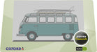 Oxford Diecast VW T1 Samba Bus/surfboards Turquoise/blue White 76VWS005