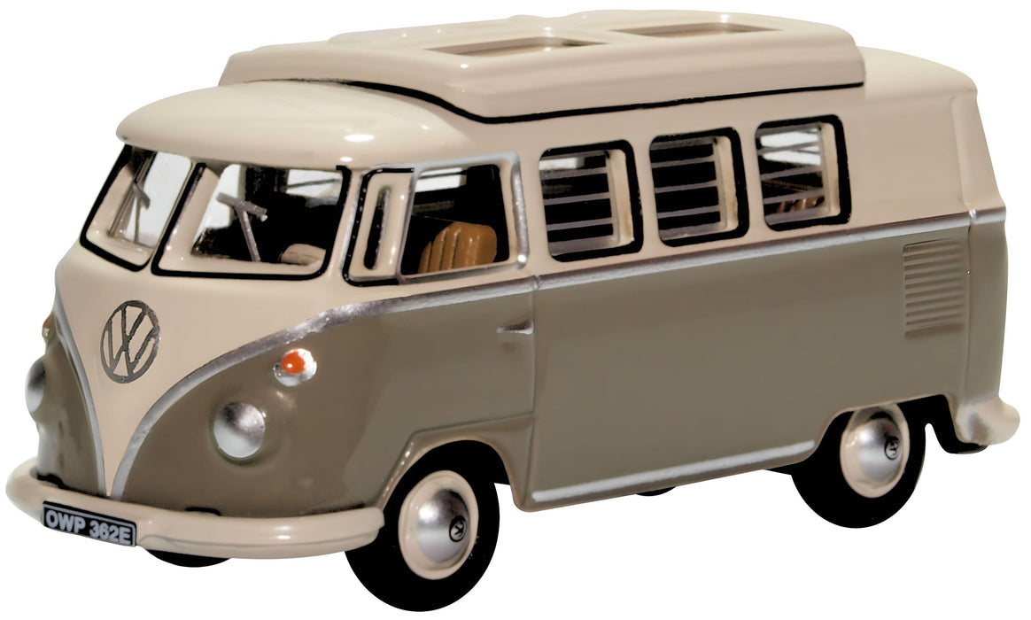 Oxford Diecast VW T1 Camper Mouse Grey/pearl White 76VWS006 1:76 Scale