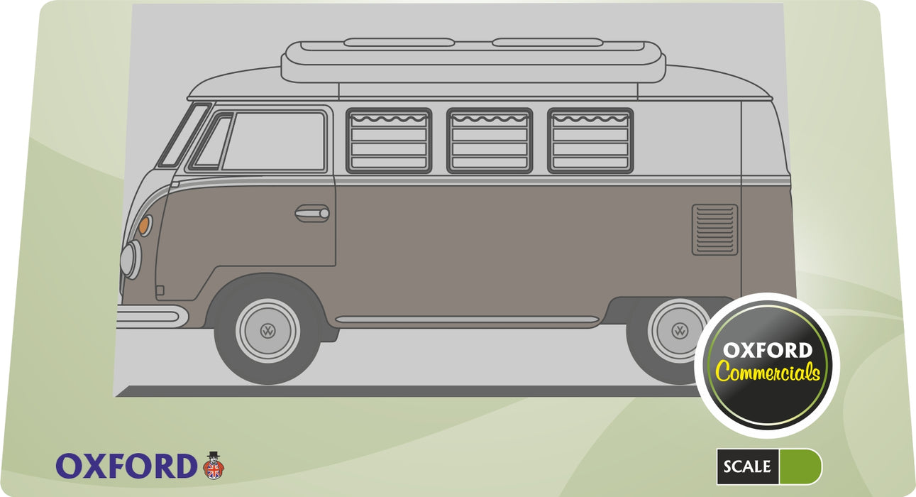 Oxford Diecast VW T1 Camper Mouse Grey/pearl White 76VWS006 1:767 Scale Pack