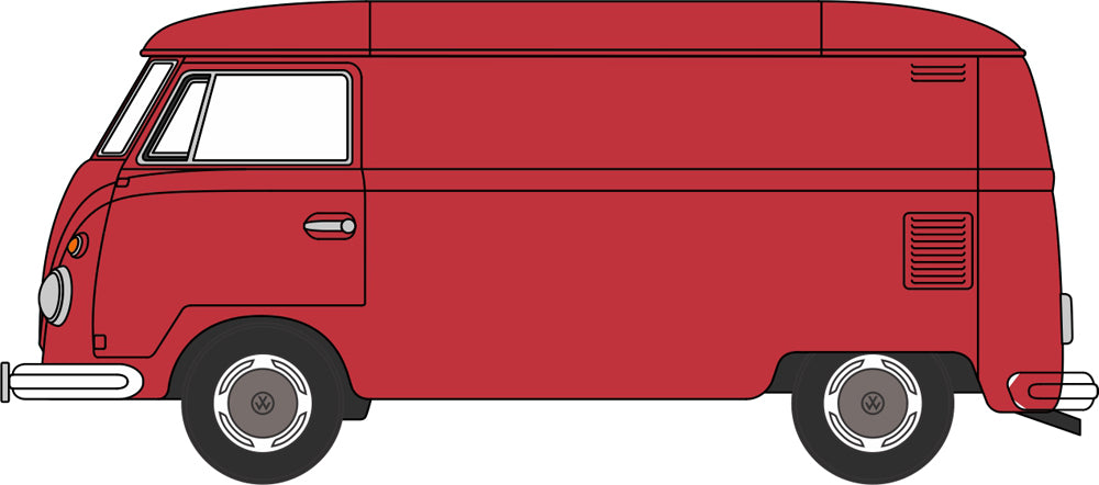 Oxford Diecast VW T1 Van Ruby Red 1:76 Scale