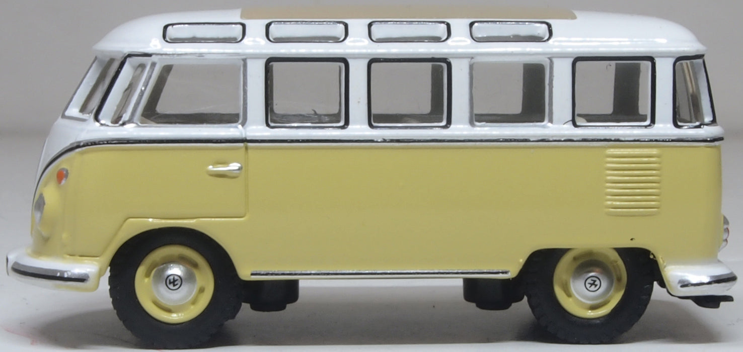 Oxford Diecast VW T1 Samba Bus Yellow/White 1:76
