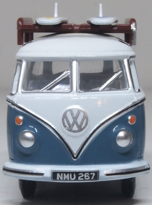 Oxford Diecast VW T1 Samba Bus/surfboards Gulf Blue/White 1:76