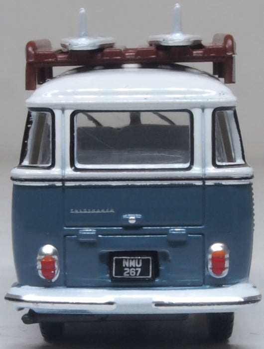Oxford Diecast VW T1 Samba Bus/surfboards Gulf Blue/White 1:76