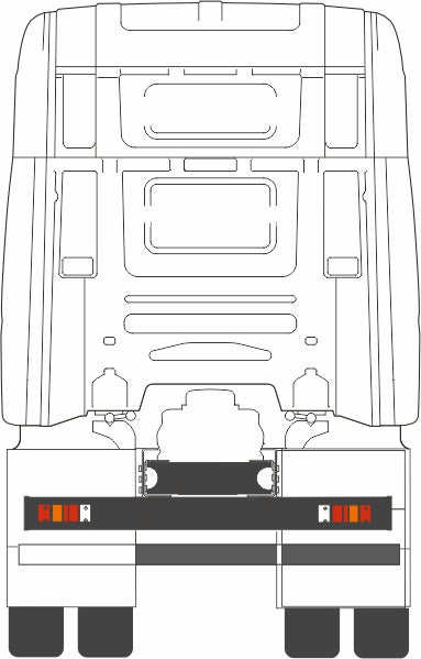 Oxford Diecast White Scania Cab - 1:76 Scale 76WHSCACAB Rear